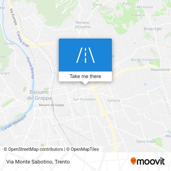Via Monte Sabotino map