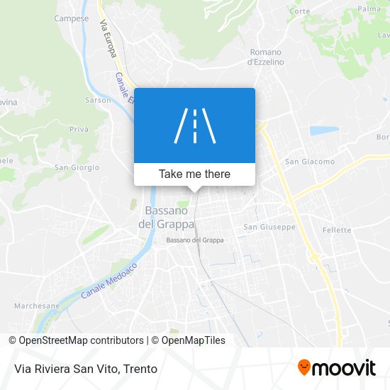 Via Riviera San Vito map
