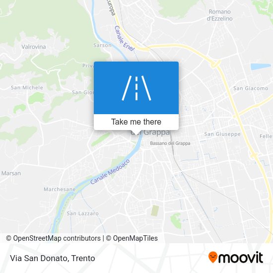 Via San Donato map