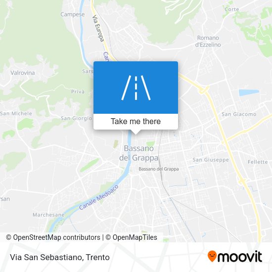 Via San Sebastiano map