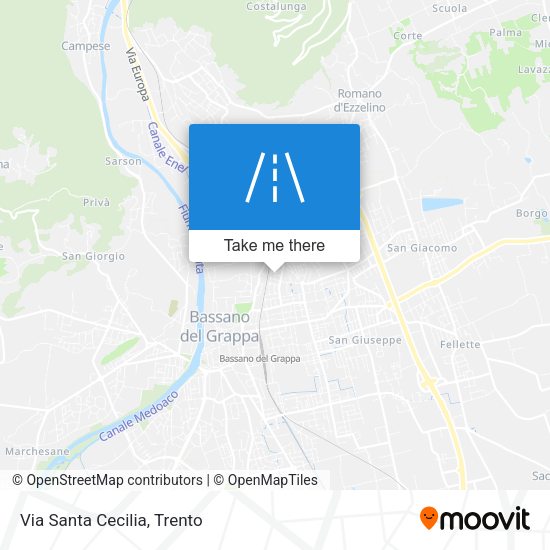 Via Santa Cecilia map