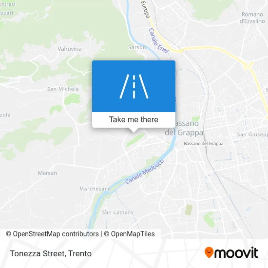 Tonezza Street map