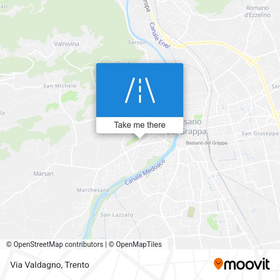 Via Valdagno map