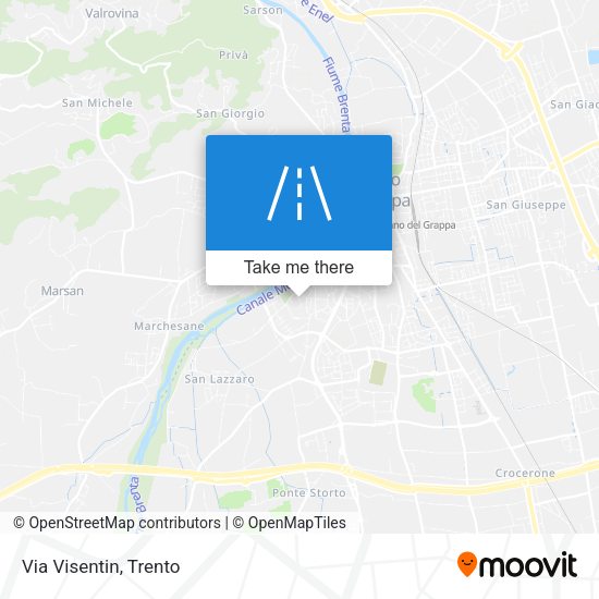 Via Visentin map