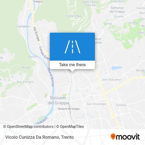 Vicolo Cunizza Da Romano map