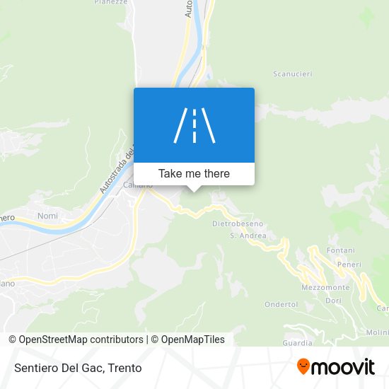 Sentiero Del Gac map
