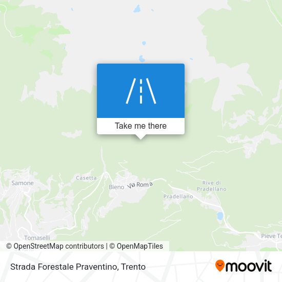 Strada Forestale Praventino map