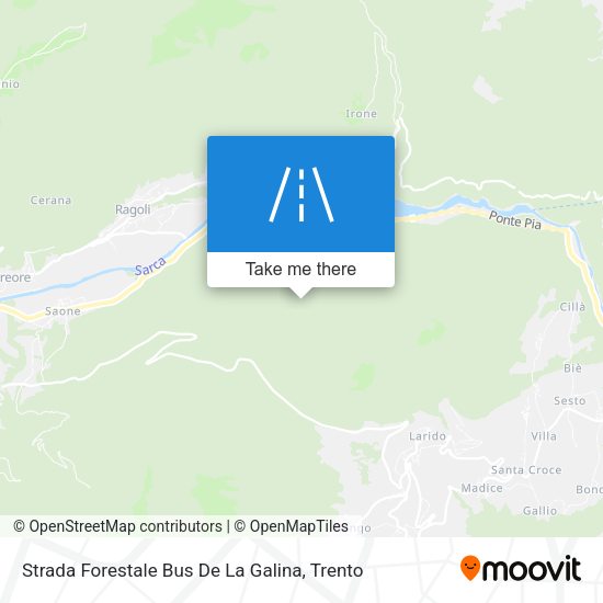 Strada Forestale Bus De La Galina map