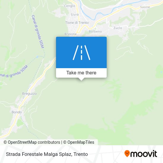 Strada Forestale Malga Splaz map