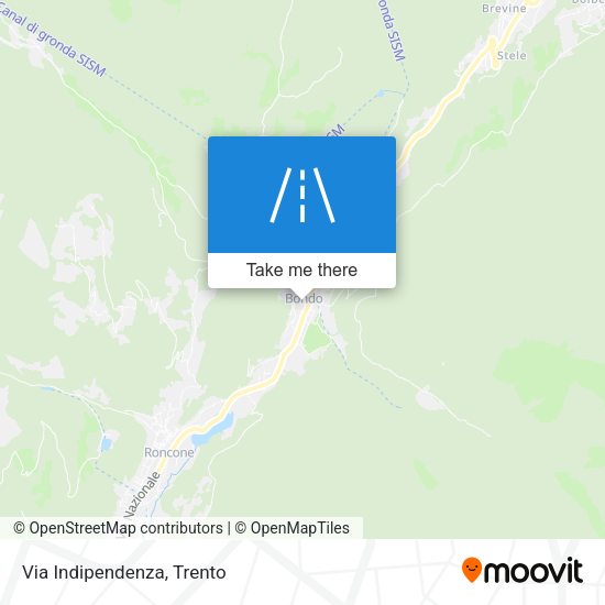 Via Indipendenza map