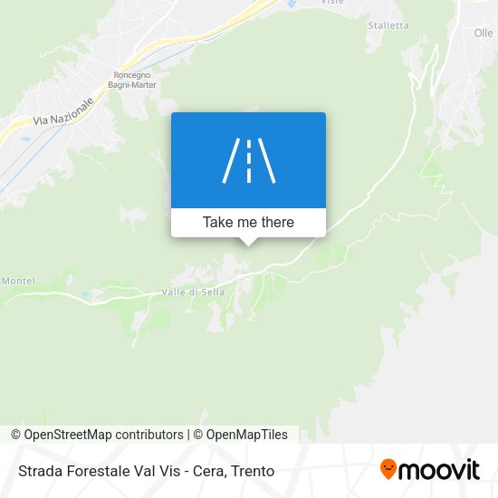 Strada Forestale Val Vis - Cera map