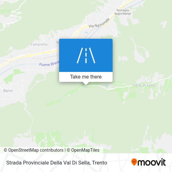 Strada Provinciale Della Val Di Sella map