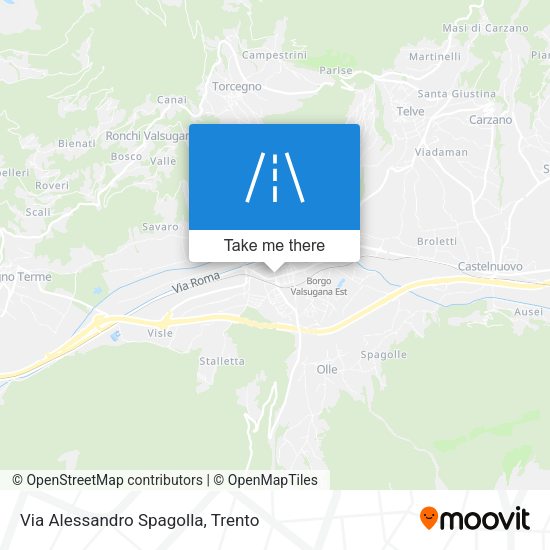 Via Alessandro Spagolla map