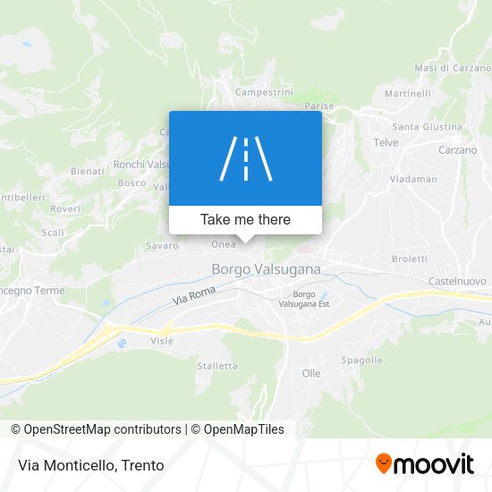 Via Monticello map