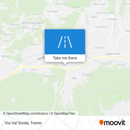 Via Val Sorda map