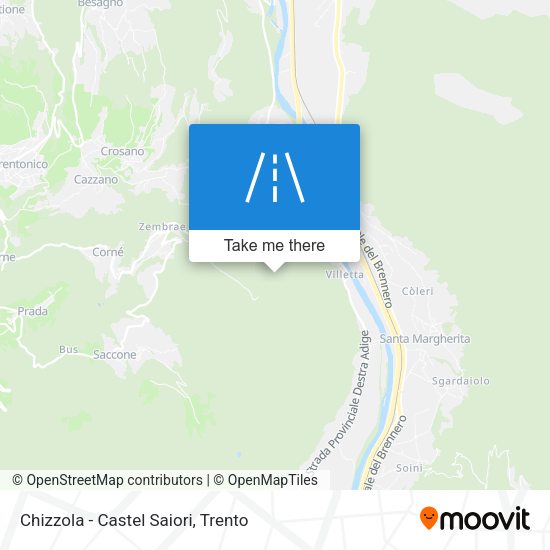 Chizzola - Castel Saiori map