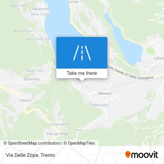 Via Delle Zope map