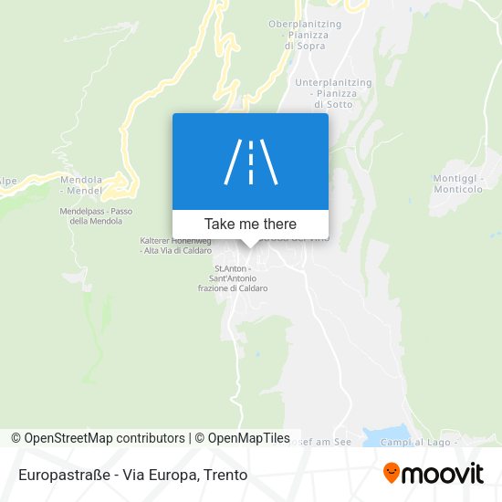 Europastraße - Via Europa map