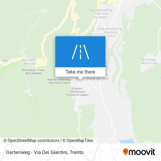 Gartenweg - Via Dei Giardini map