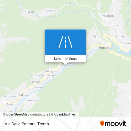 Via Della Pontara map