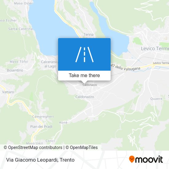 Via Giacomo Leopardi map