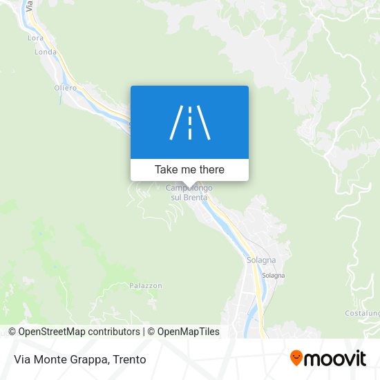 Via Monte Grappa map