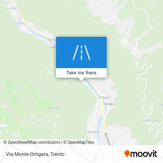 Via Monte Ortigara map