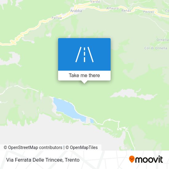 Via Ferrata Delle Trincee map