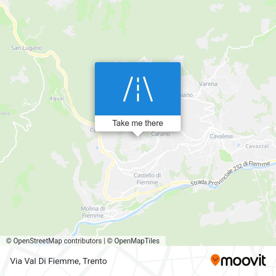 Via Val Di Fiemme map