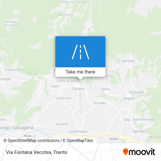Via Fontana Vecchia map