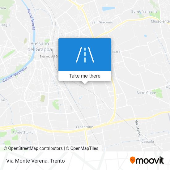 Via Monte Verena map