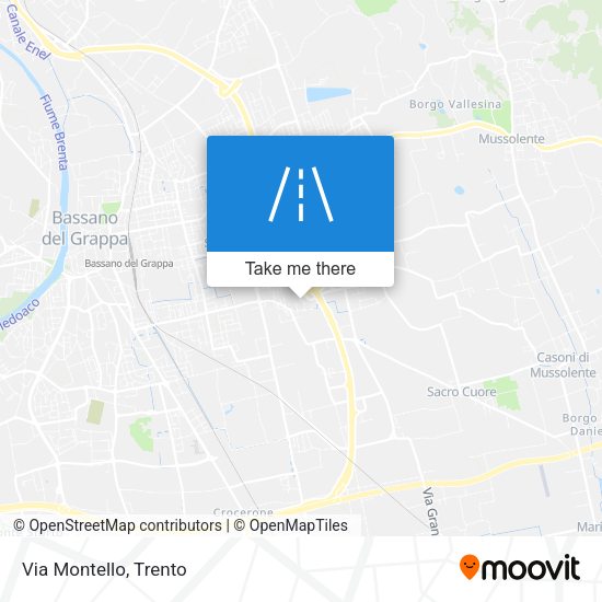 Via Montello map