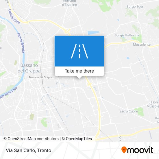 Via San Carlo map