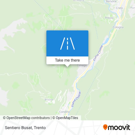 Sentiero Busat map