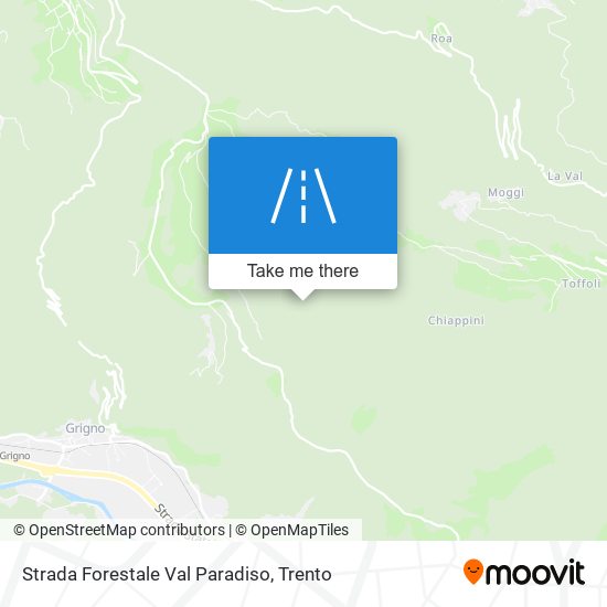 Strada Forestale Val Paradiso map
