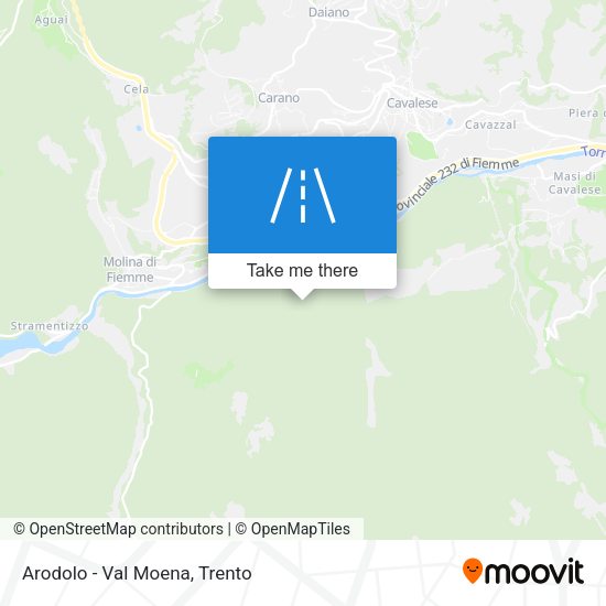 Arodolo - Val Moena map