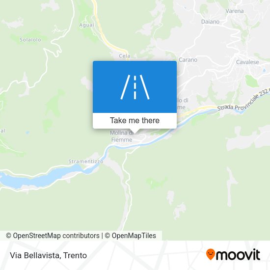 Via Bellavista map
