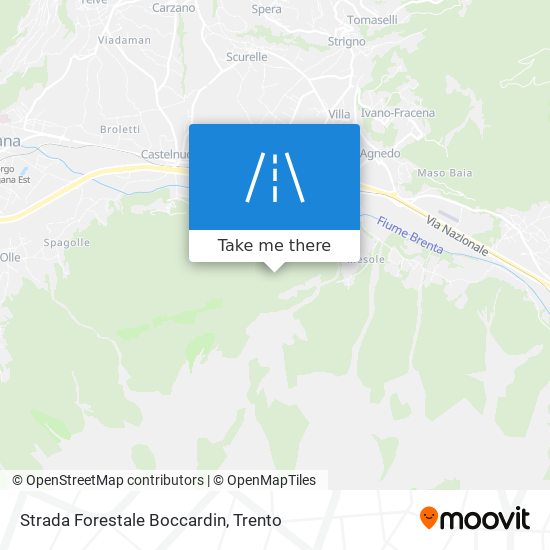 Strada Forestale Boccardin map