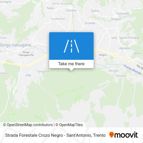 Strada Forestale Crozo Negro - Sant'Antonio map