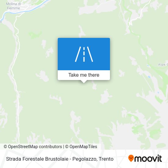 Strada Forestale Brustolaie - Pegolazzo map
