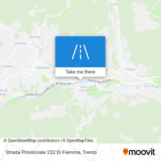 Strada Provinciale 232 Di Fiemme map