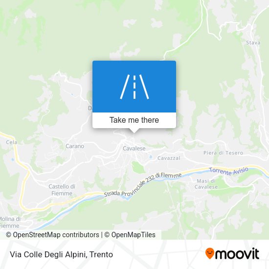 Via Colle Degli Alpini map