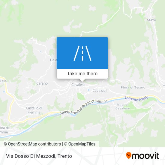 Via Dosso Di Mezzodì map