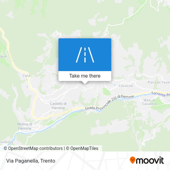 Via Paganella map