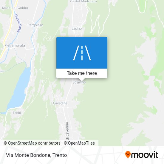 Via Monte Bondone map