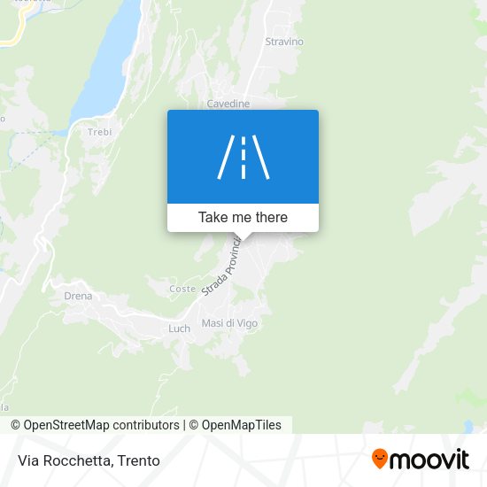 Via Rocchetta map