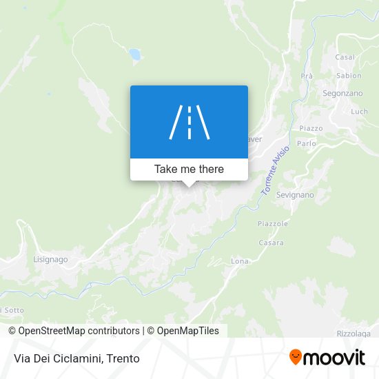 Via Dei Ciclamini map