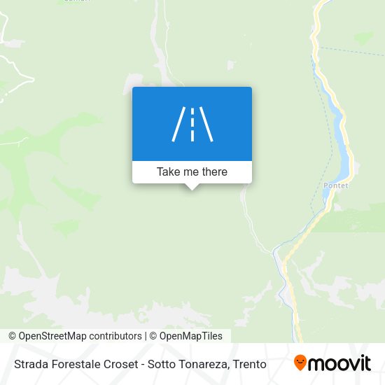 Strada Forestale Croset - Sotto Tonareza map