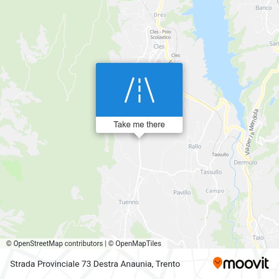 Strada Provinciale 73 Destra Anaunia map