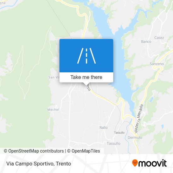 Via Campo Sportivo map